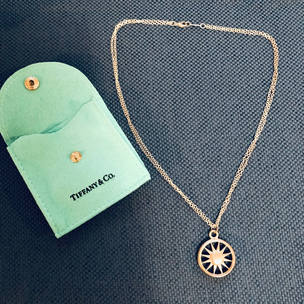 Tiffany & Co Silver Sun Pendant Necklace -Like New